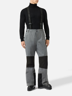 Ski pants Snowbird in melange grey with Recco® technology
