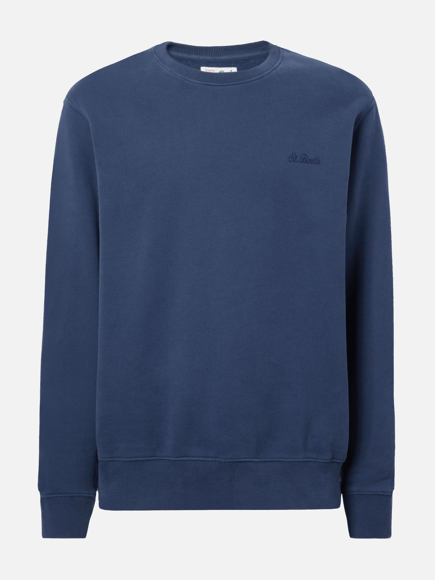 Felpa  Soho in cotone blu navy con ricamo St. Barth