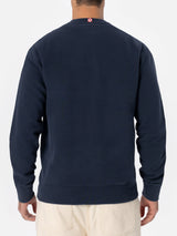 Man blue navy sweatshirt Soho with Vacanze di Natale logo print | VACANZE DI NATALE SPECIAL EDITION