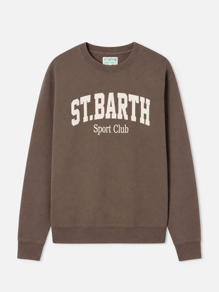Sudadera Soho de algodón en marrón con estampado St. Barth Sport Club 