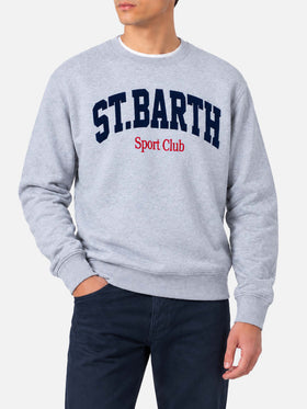 Felpa Soho stampa St. Barth sport club grigio mélange