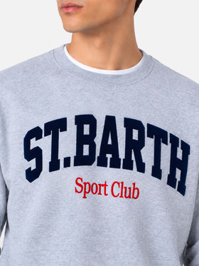 Felpa Soho stampa St. Barth sport club grigio mélange