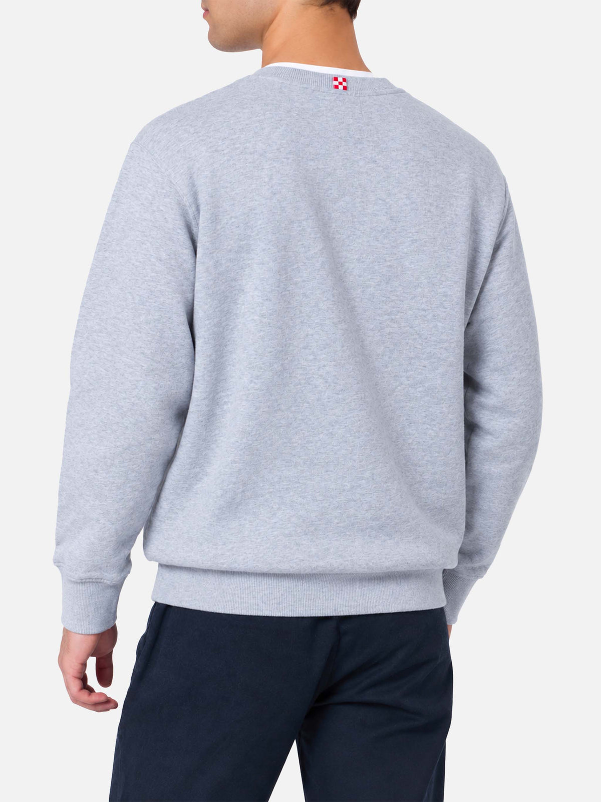 Felpa Soho stampa St. Barth sport club grigio mélange