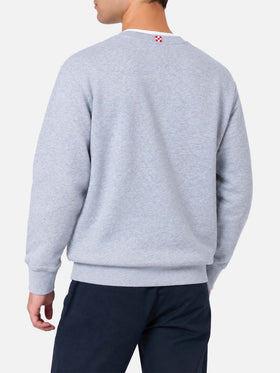 Felpa Soho stampa St. Barth sport club grigio mélange