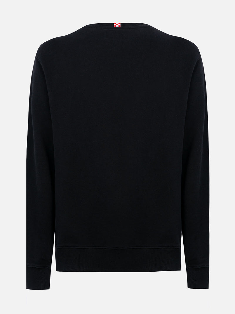 Schwarzes Herren-Sweatshirt Soho mit St. Barth-Stickerei