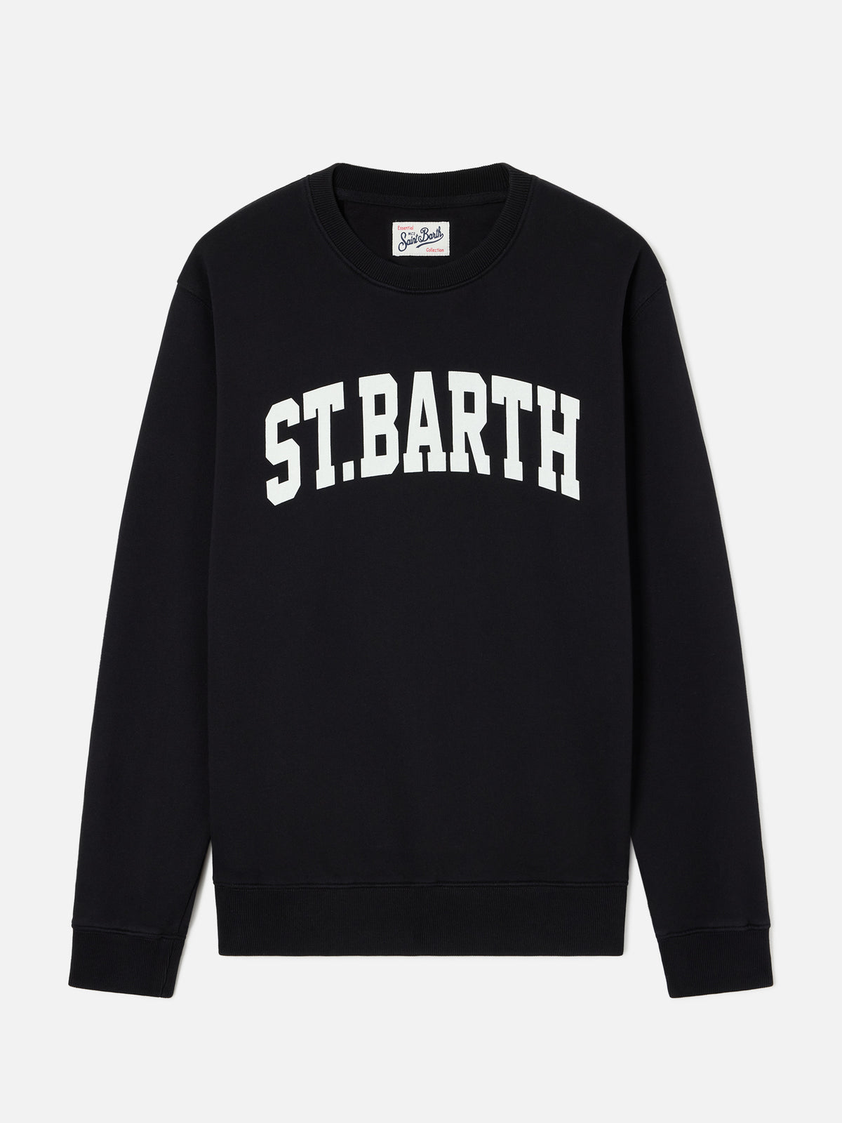 Black Soho cotton sweatshirt with St. Barth print