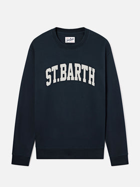 Marineblaues blue Baumwoll-Sweatshirt Soho mit St. Barth-Print 