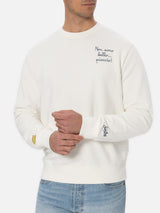 Man blue navy sweatshirt Soho with Non sono bello, piaccioo! embroidery | VACANZE DI NATALE SPECIAL EDITION