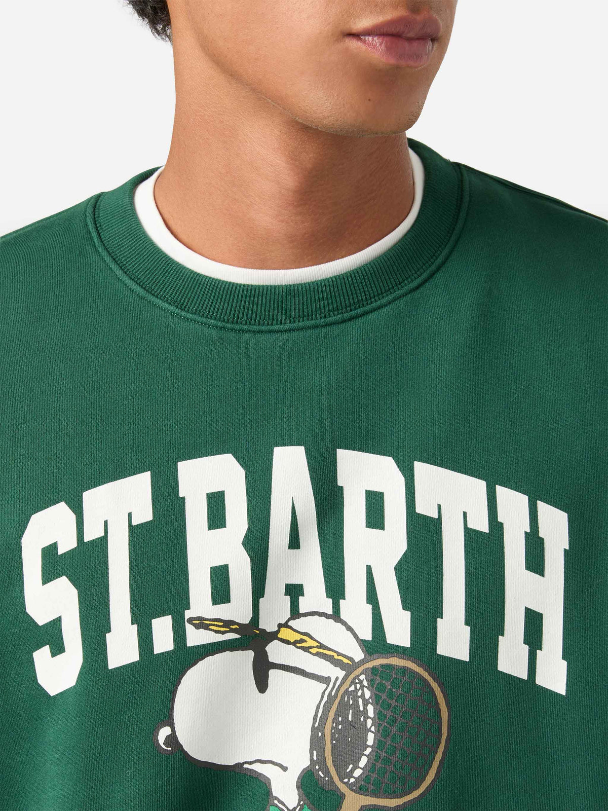 Green Soho cotton sweatshirt with Snoopy print | Special edition