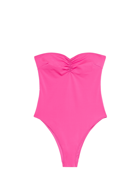 Soleil fuchsia strapless one-piece swimsuit - MC2 Saint Barth