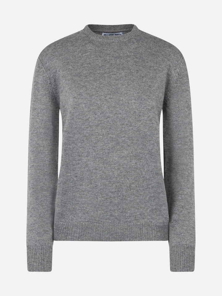 Sorbonne grey mélange cashmere blend sweater