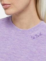 Woman stretch yarn lilac sweater Sorbonne