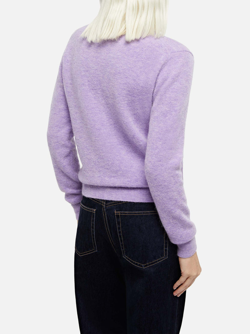 Woman stretch yarn lilac sweater Sorbonne