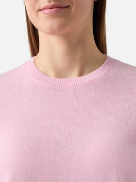 100% CASHMERE sweater Sorbonne in pink