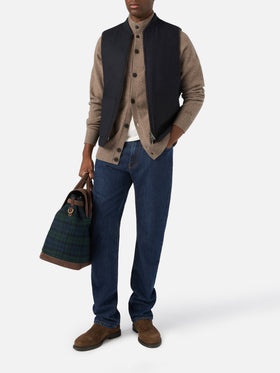 Wendeweste Spencer aus Wollmischung in Navy blue 
