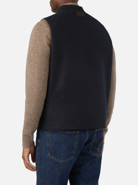 Wendeweste Spencer aus Wollmischung in Navy blue 