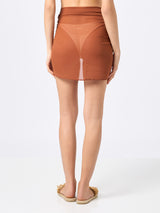 Woman brown short pareo Sery