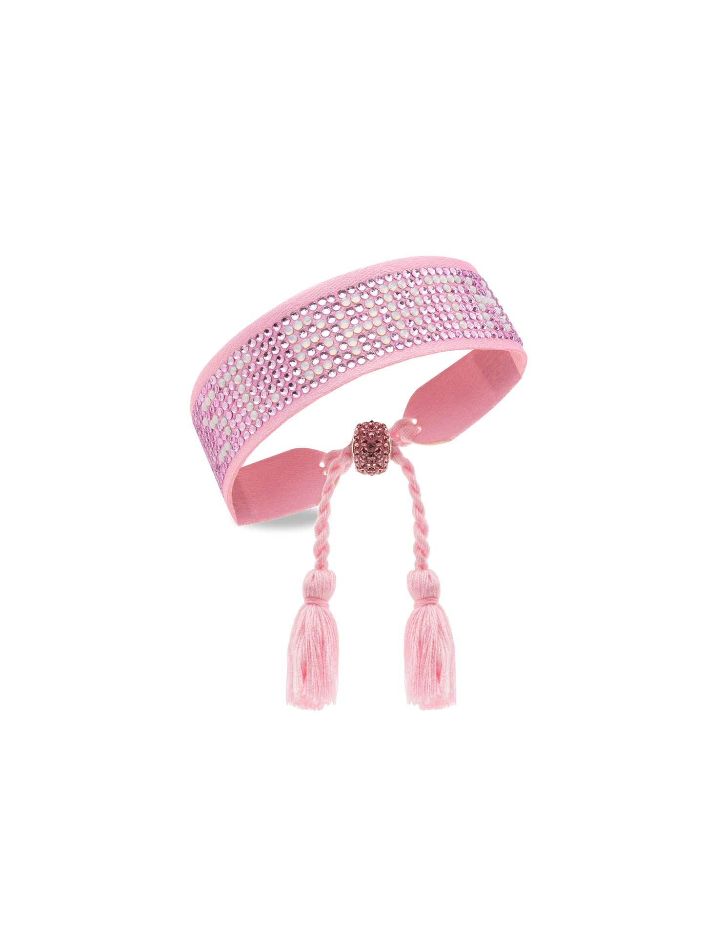 Pink rhinestones bracelet with St. Barth lettering