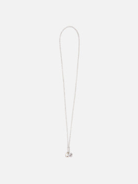 Silver Strass Charm phone strap with logo charm