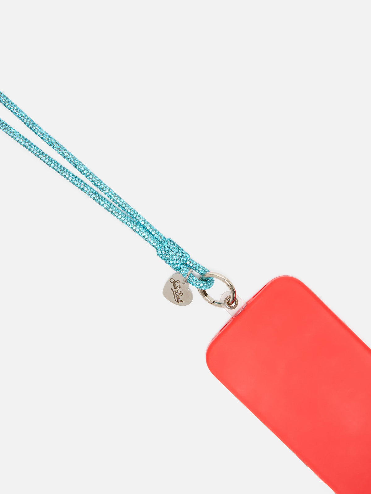 Leichter blue Strass-Charm Handyanhänger mit Logo charm 