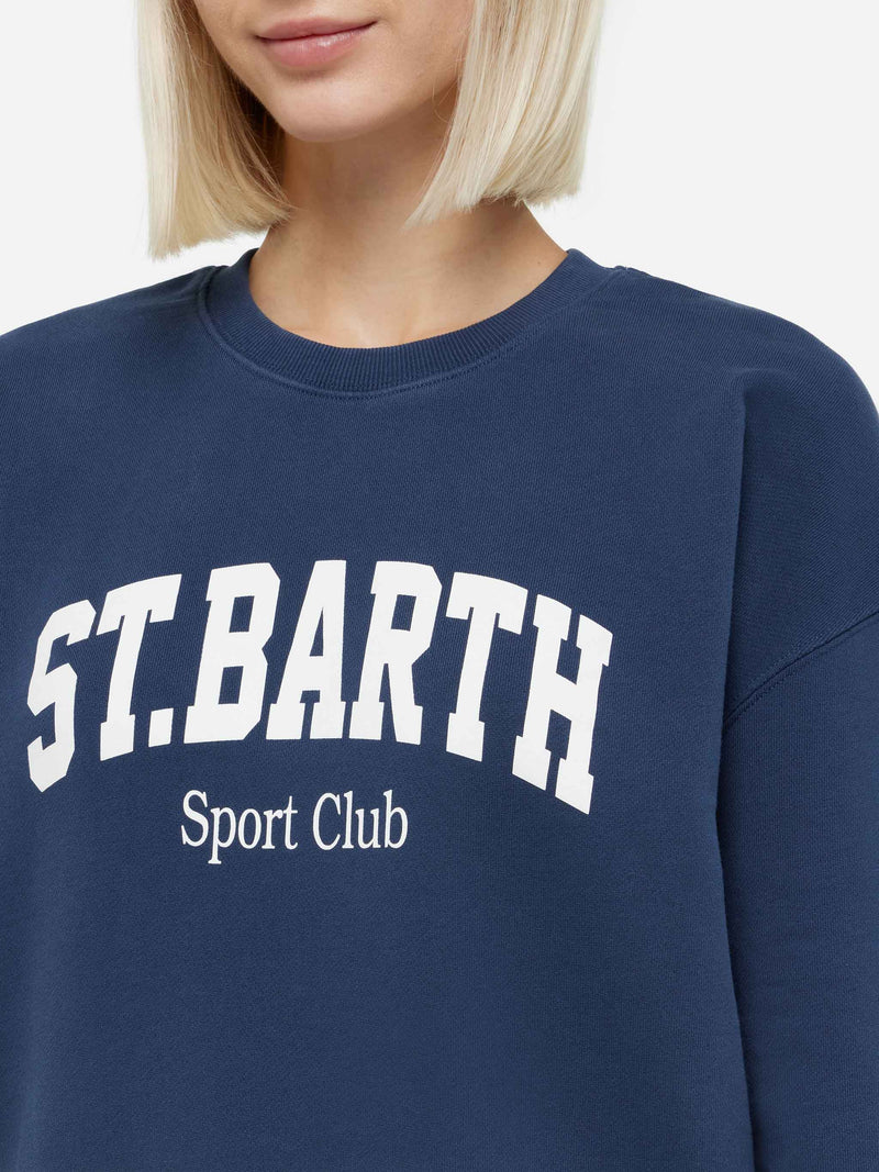 Stardust cotton sweatshirt with St. Barth sport club print