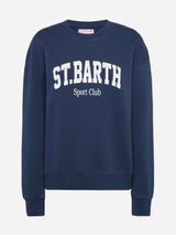 Stardust cotton sweatshirt with St. Barth sport club print