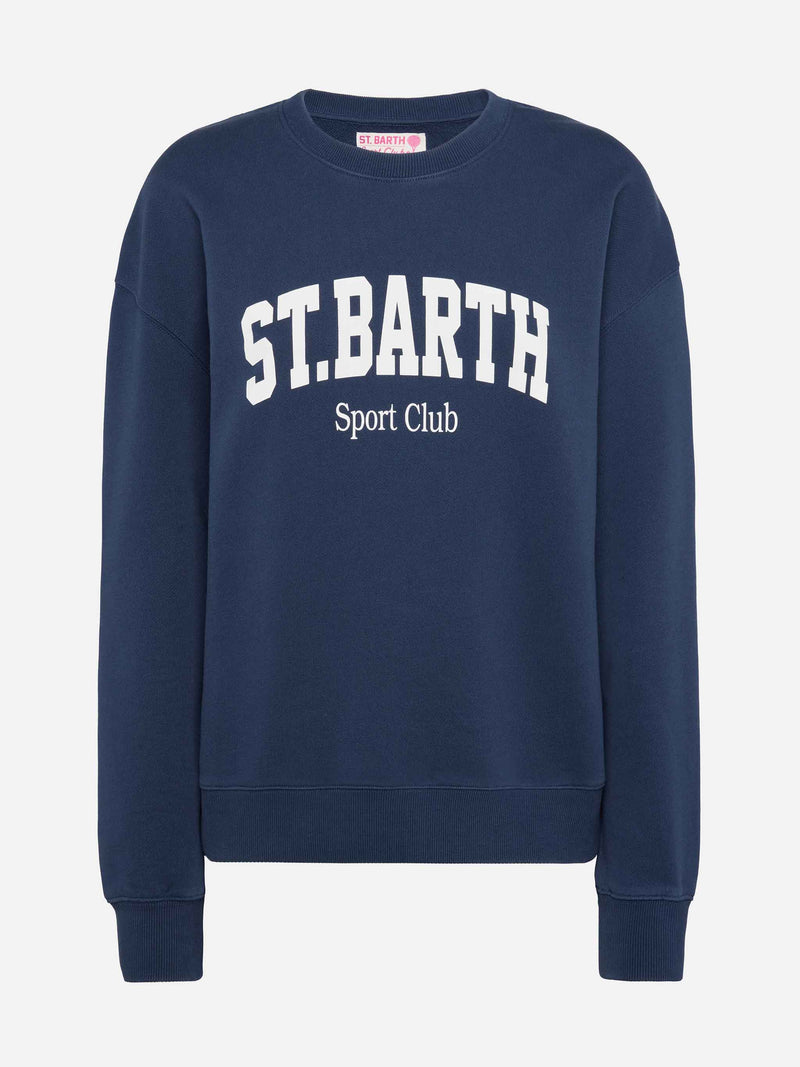 Stardust cotton sweatshirt with St. Barth sport club print