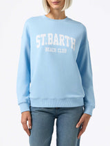 Hellblaues Sweatshirt Stardust mit St. Barth Beach Club-Print