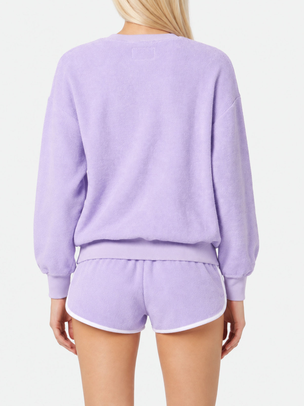 Sudadera de rizo de algodón lila Stardust 
