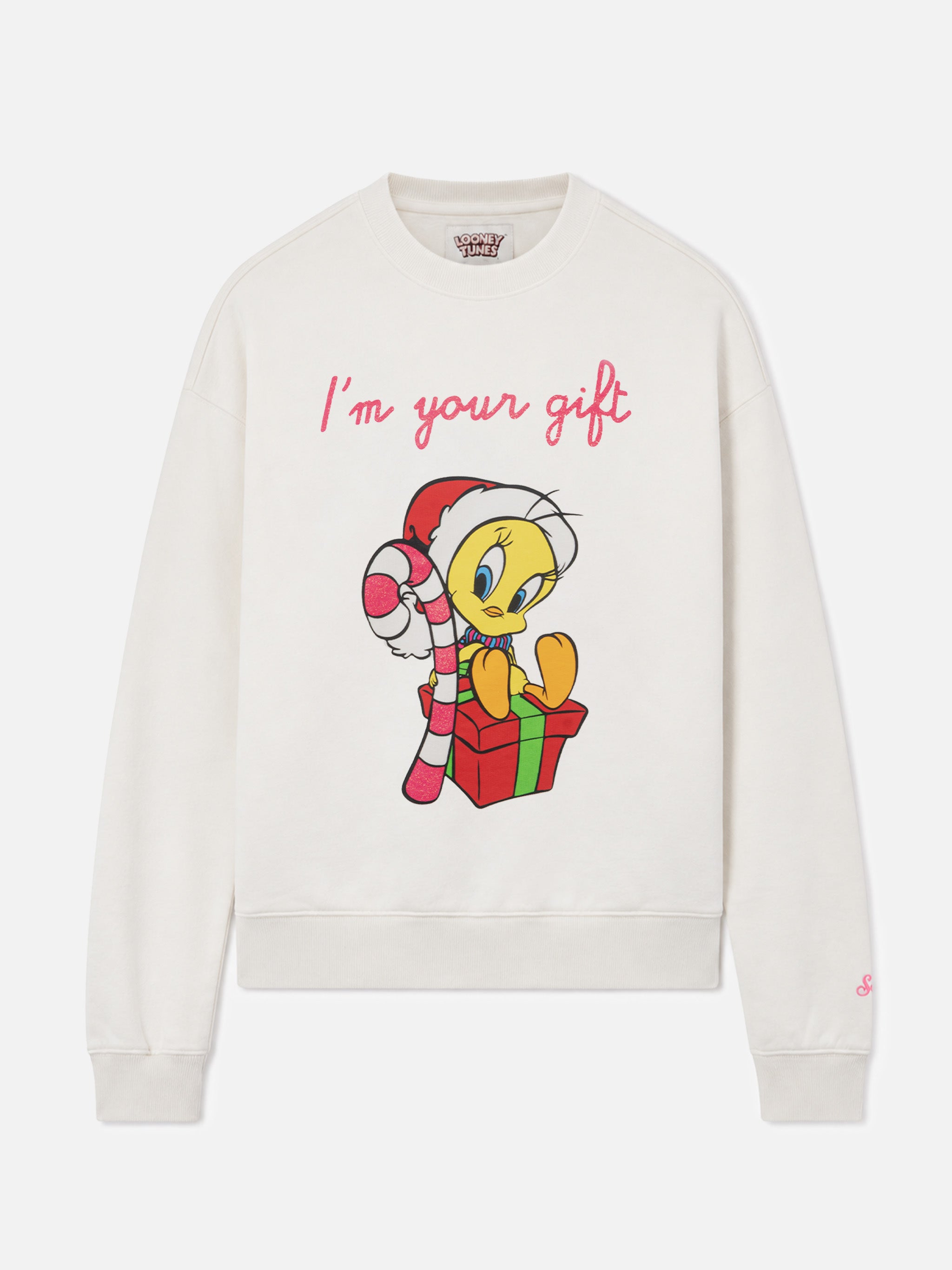Off-white Stardust sweatshirt with Tweety glitter print | Special