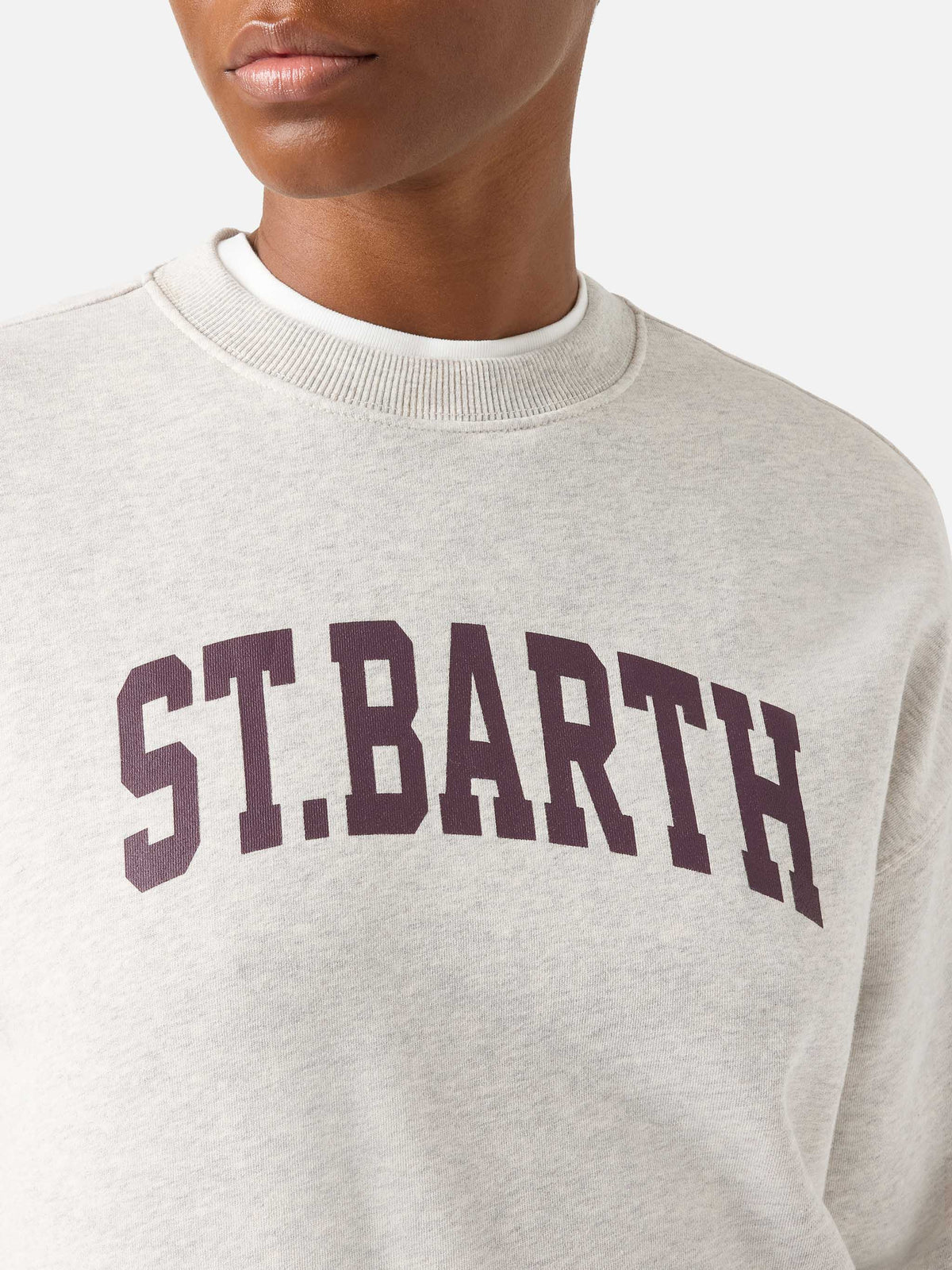 Grey Stardust sweatshirt with St. Barth print