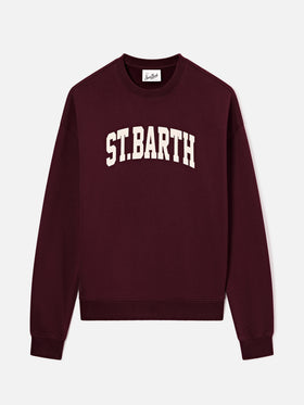 Sudadera Bordeaux Stardust con estampado St. Barth 