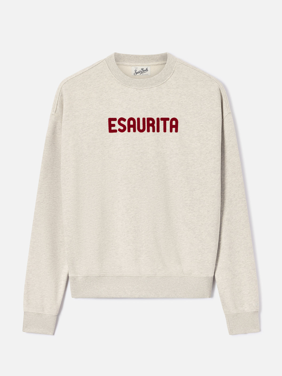 Grey Stardust sweatshirt with Esaurita flock print