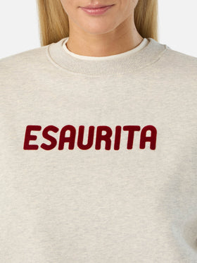 Grey Stardust sweatshirt with Esaurita flock print