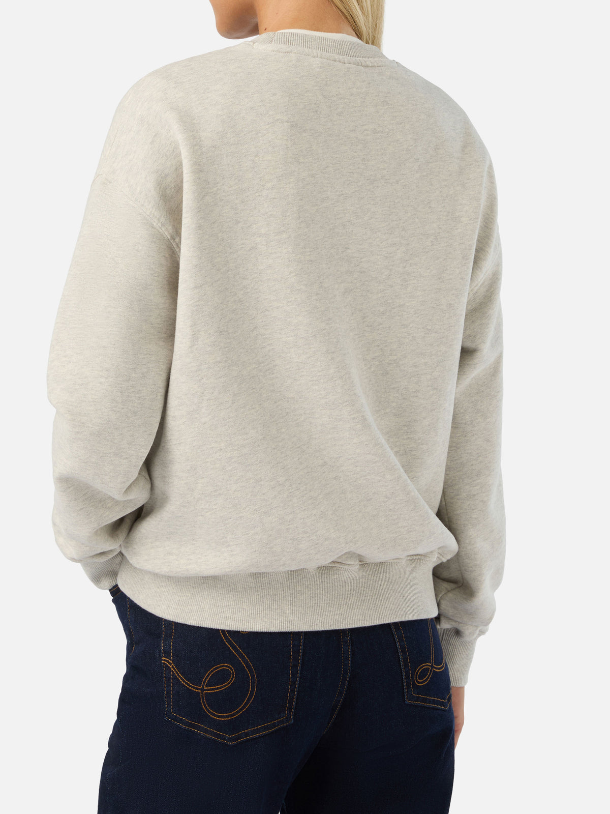 Grey Stardust sweatshirt with Esaurita flock print