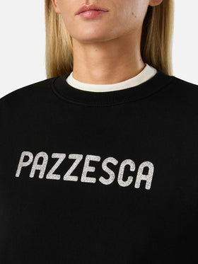Sudadera Black Stardust con estampado glitter Pazzesca 