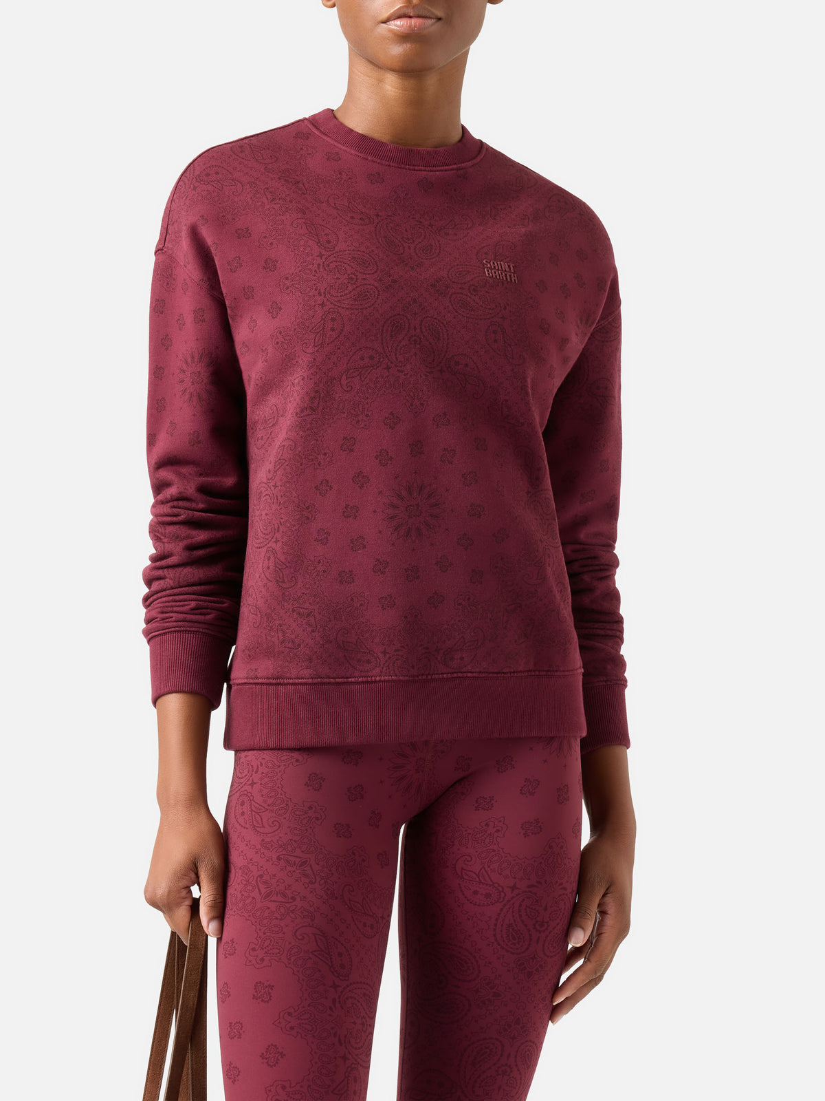 Stardust sweatshirt with bandanna print