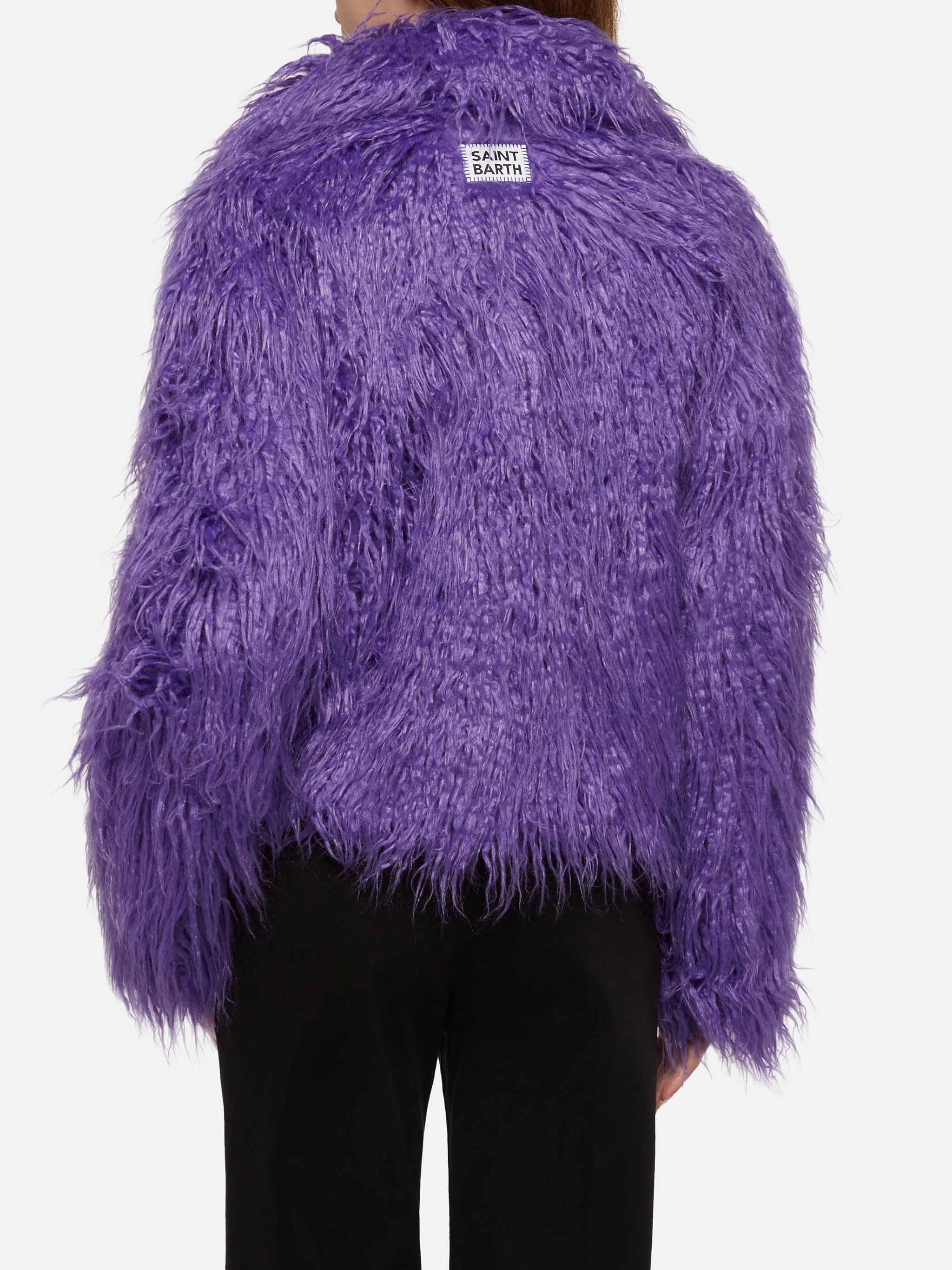 Purple furry short jacket Sully – MC2 Saint Barth