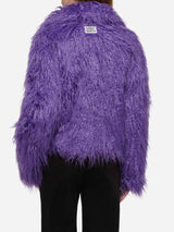 Purple furry short jacket Sully