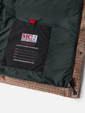 Daunengefütterte Weste Thunder mit Pied de Poul-Print