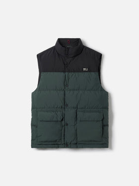 Man down padded green vest with pockets