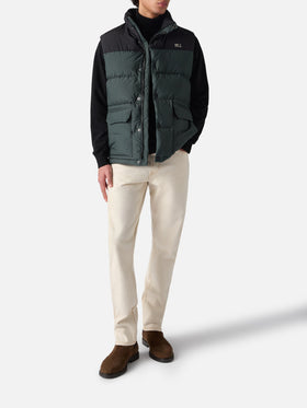 Man down padded green vest with pockets