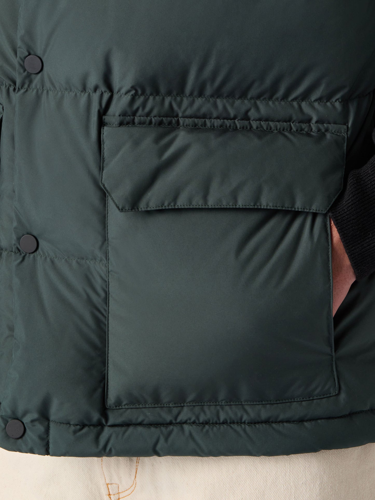 Man down padded green vest with pockets