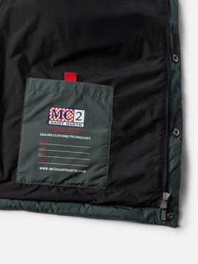 Man down padded green vest with pockets