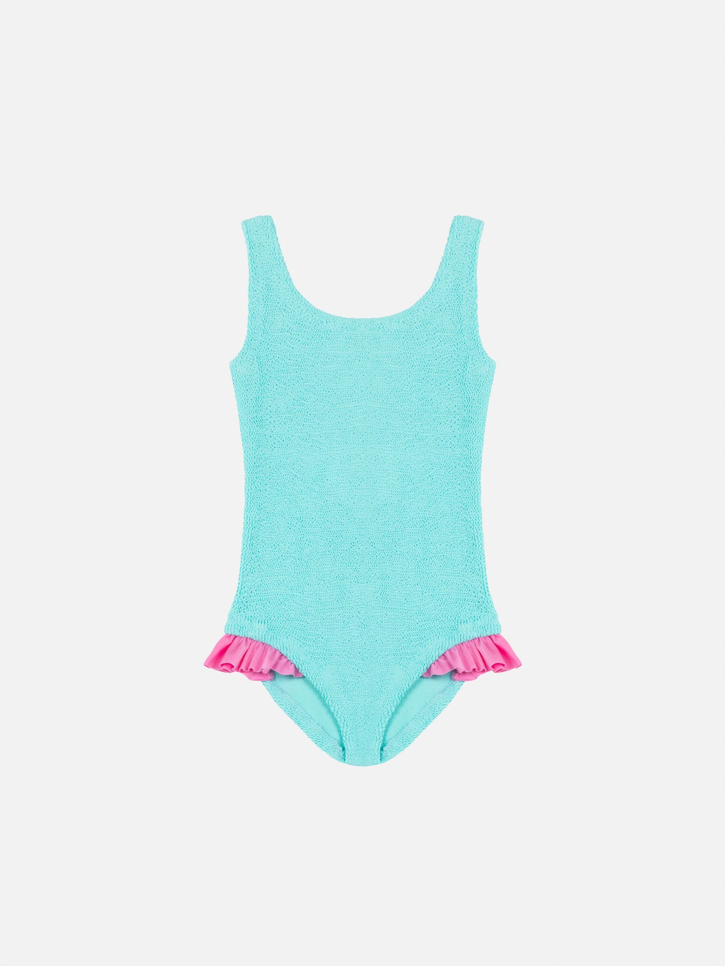Tiana water green crinckle one-piece swimsuit