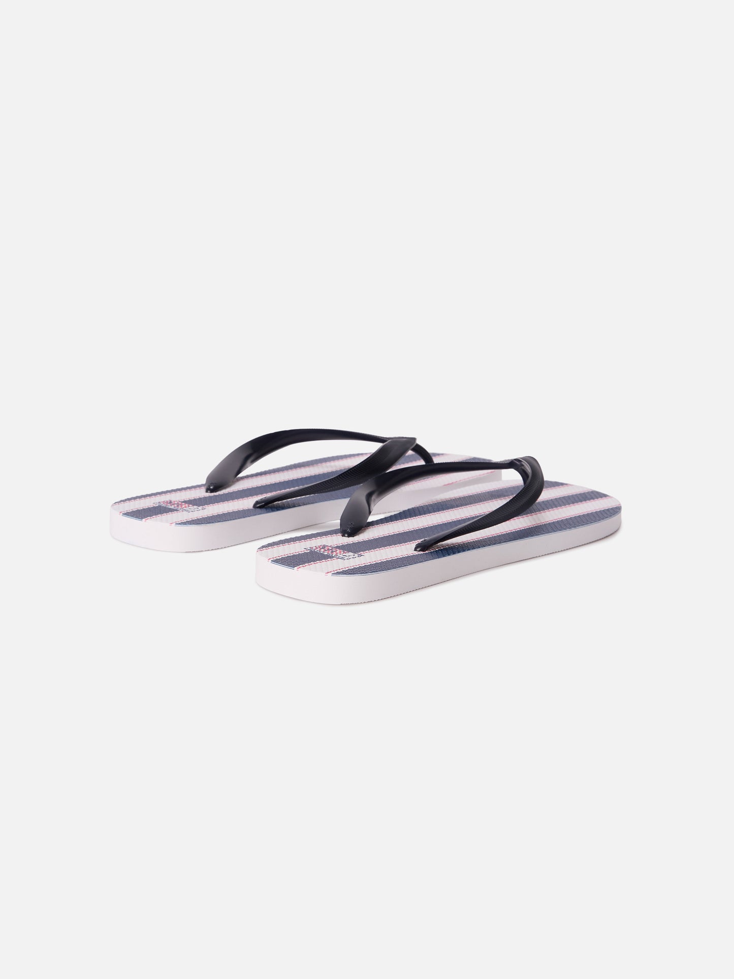 Infradito Tommy slip-on in gomma con righe larghe blu e bianche