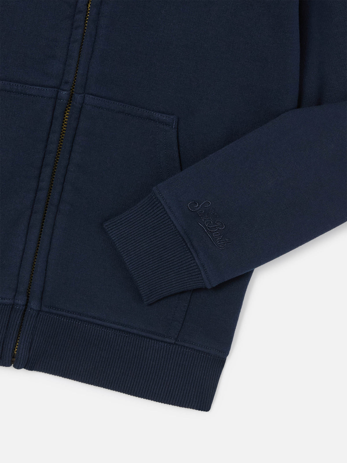 Sudadera con capucha Toronto de mezcla de algodón Navy blue con monograma SB Legacy 