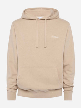 Melange-Beige-Sweatshirt Tribeca mit St. Barth-Stickerei
