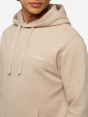 Melange-Beige-Sweatshirt Tribeca mit St. Barth-Stickerei