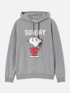 Felpa con cappuccio Tribeca grigia in cotone con stampa Snoopy | Special edition